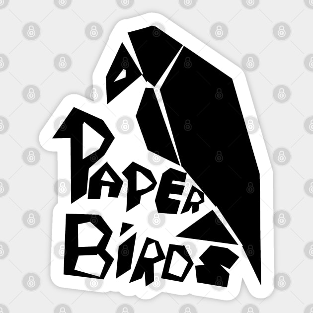 Paper Birds Crow Origami Sticker by PoesUnderstudy